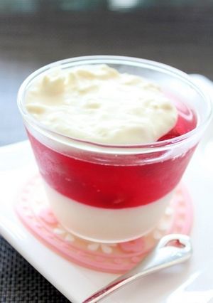 梅酢クリームチーズヨーグルトの２層ゼリー-レシピのメイン写真
