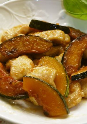 鶏胸肉とかぼちゃのとろっと照り煮♡-レシピのメイン写真