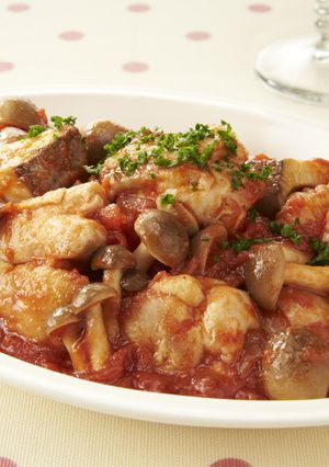 きのこたっぷり鶏肉のトマト煮-レシピのメイン写真