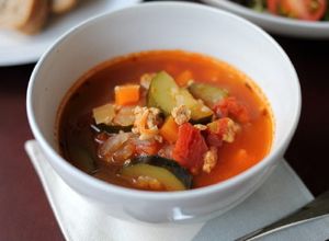 ズッキーニと挽き肉のトマトスープ-レシピのメイン写真