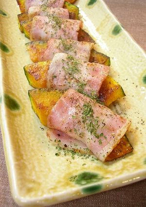 シンプル♪南瓜ソテーのベーコン巻き巻き-レシピのメイン写真
