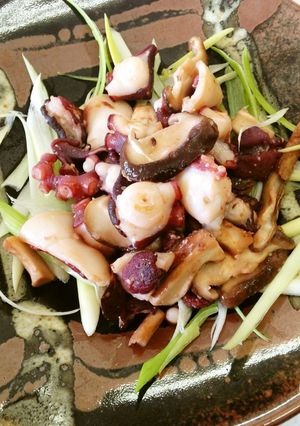 タコと椎茸の塩麹炒め-レシピのメイン写真