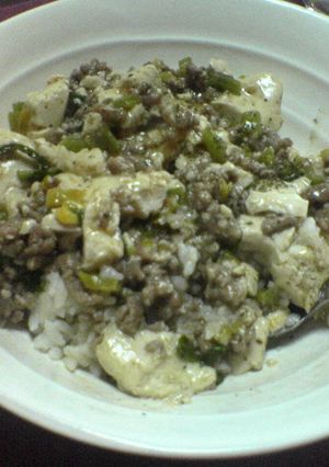 大根の葉(茎?)入りマーボー豆腐風-レシピのメイン写真