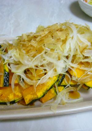 かぼちゃと玉ねぎのポン酢和え♪-レシピのメイン写真