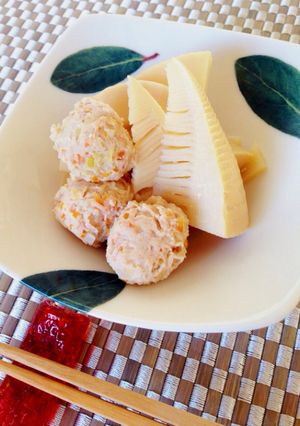 たけのこと鶏団子の煮物-レシピのメイン写真