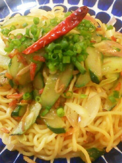 胡瓜と茗荷で☆アジアン焼きそば-レシピのメイン写真