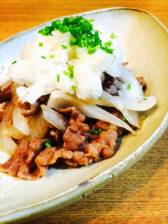 牛こまぎれde鉄板風♡簡単!おろし牛ポン-レシピのメイン写真