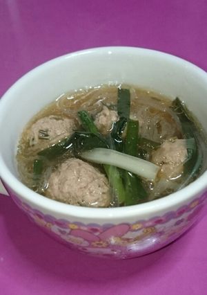 豚肉団子と春雨のスープ♪-レシピのメイン写真