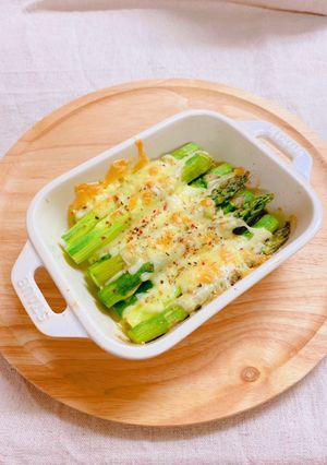 簡単！美味しい♪アスパラのチーズ焼き-レシピのメイン写真