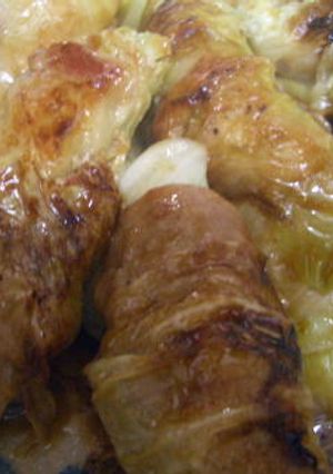 ♪豚薄切り肉とキャベツのくるくる巻き♪-レシピのメイン写真