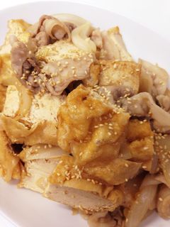 厚揚げと豚バラ肉のポン酢炒め-レシピのメイン写真