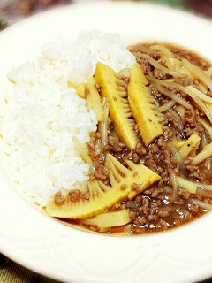 竹の子 挽き肉 もやしのあんかけご飯-レシピのメイン写真