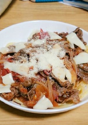 牛肉とトマトのパスタ-レシピのメイン写真