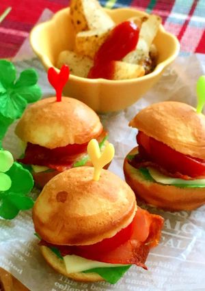 たこ焼き器で簡単かわいい☆プチバーガー♪-レシピのメイン写真