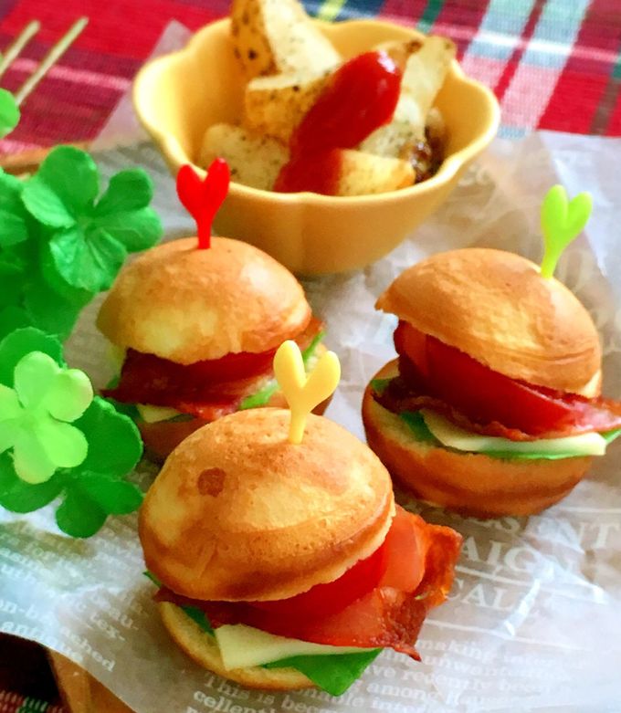 たこ焼き器で簡単かわいい☆プチバーガー♪-レシピのメイン写真