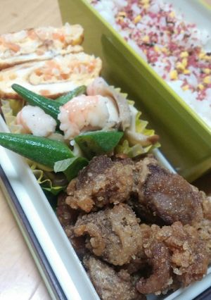 ☆砂ずりの唐揚げ☆お弁当0428-レシピのメイン写真