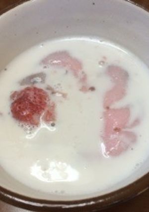 牛乳苺大福おしるこ-レシピのメイン写真