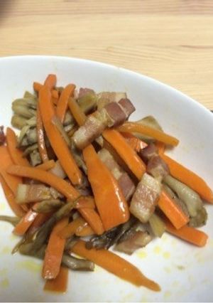 【弁当パーツ】人参と舞茸のソテー-レシピのメイン写真