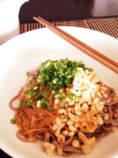 和風ランチ♪揚げ玉のぶっかけそば-レシピのメイン写真