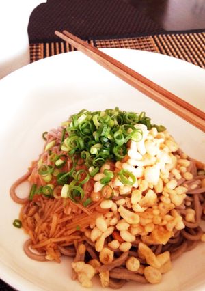 和風ランチ♪揚げ玉のぶっかけそば-レシピのメイン写真