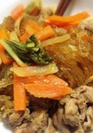 簡単！節約！春雨と豚肉の煮物-レシピのメイン写真