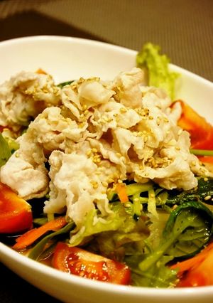 冷しゃぶサラダうどん★めんつゆで簡単-レシピのメイン写真