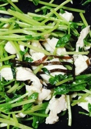 超簡単☆鶏胸肉と豆苗の塩こんぶ和え-レシピのメイン写真