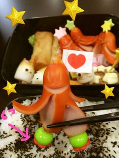 お弁当に❗️⭐️靴履き⭐️ソーセージ星人-レシピのメイン写真