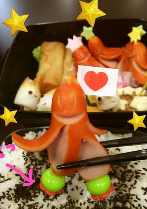 お弁当に❗️⭐️靴履き⭐️ソーセージ星人-レシピのメイン写真
