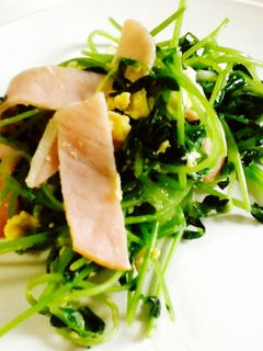 ■豆苗とハムの卵炒め■-レシピのメイン写真