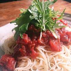 A picture of 【簡単】トマトとツナの冷製パスタ.