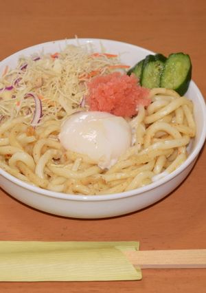 シリーズ明太子　温玉明太焼きうどん-レシピのメイン写真