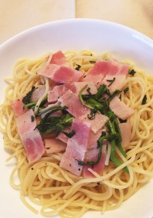 クレソンとベーコンのパスタ-レシピのメイン写真