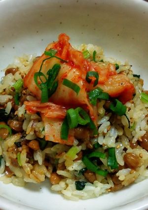 納豆チャーハンのキムチのっけ-レシピのメイン写真
