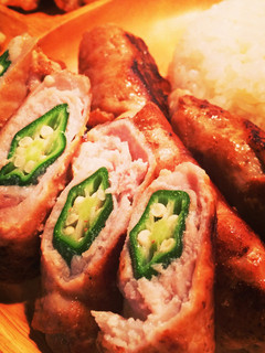 お弁当にも!豚ロースの塩麹漬けおくら巻き-レシピのメイン写真