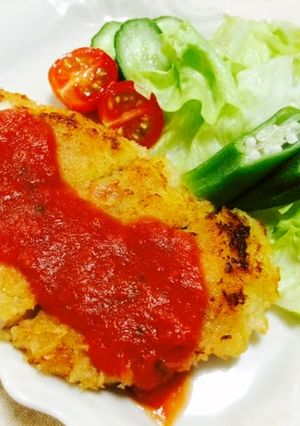 ☆チーズイン チキンカツ☆バジル風味♪-レシピのメイン写真