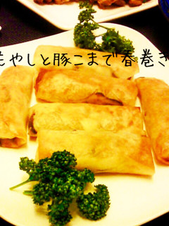 節約♪もやし1袋&豚コマでもやし春巻き-レシピのメイン写真