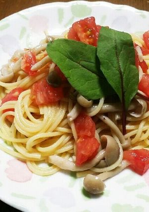 トマトとシメジの冷製パスタ-レシピのメイン写真