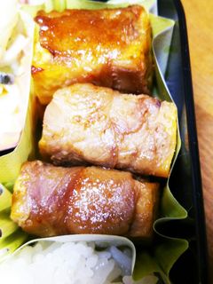 お弁当に☆焼肉のタレ味の厚揚げ豚肉巻き-レシピのメイン写真