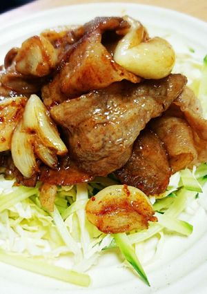 豚バラとにんにくのスタミナ焼き♪-レシピのメイン写真