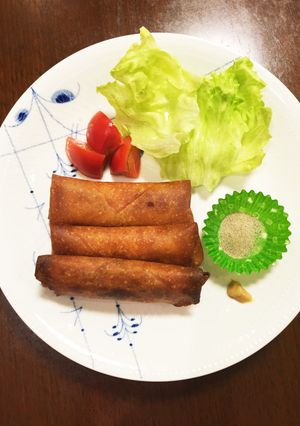 簡単美味しい 青椒肉絲の素で作る春巻き-レシピのメイン写真