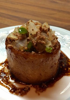 くり抜き大根の肉詰め-レシピのメイン写真