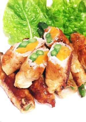 簡単彩り綺麗な豚肉巻き-レシピのメイン写真
