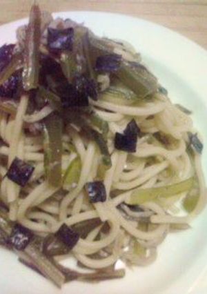 レンジで超簡単!茎ワカメの松茸風味スパ-レシピのメイン写真