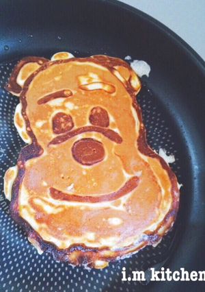 ホットケーキでキャラクター♡プーさん-レシピのメイン写真