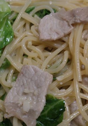 春キャベツと豚肉のパスタ-レシピのメイン写真