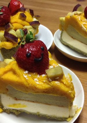 チーズとお芋とかぼちゃのモンブランタルト-レシピのメイン写真