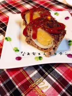 ハンバーグのタネで〜エッグミートローフ-レシピのメイン写真