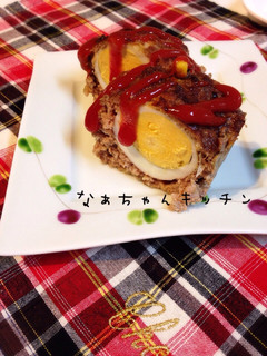 ハンバーグのタネで〜エッグミートローフ-レシピのメイン写真