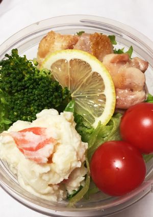 お弁当のジャーサラダ(チキンソテー入り)-レシピのメイン写真